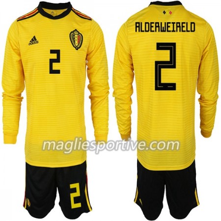 Completo Calcio Belgio ALDERWEIRELD 2 Bambino Divisa Trasferta Mondiali 2018 ML